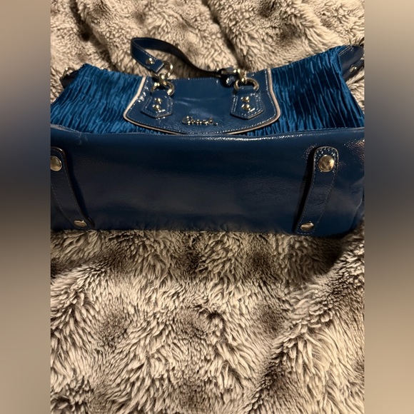 COACH Blue Ashley Sateen 2000s Rare 🔥Satchel - Picture 7 of 13